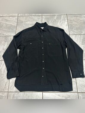 The Heartland Co Men’s XL Black 100% Silk Button Up Shirt